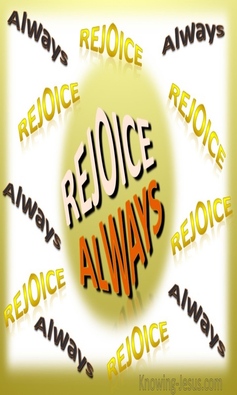 1 Thessalonians 5:16 Rejoice Always (yellow)